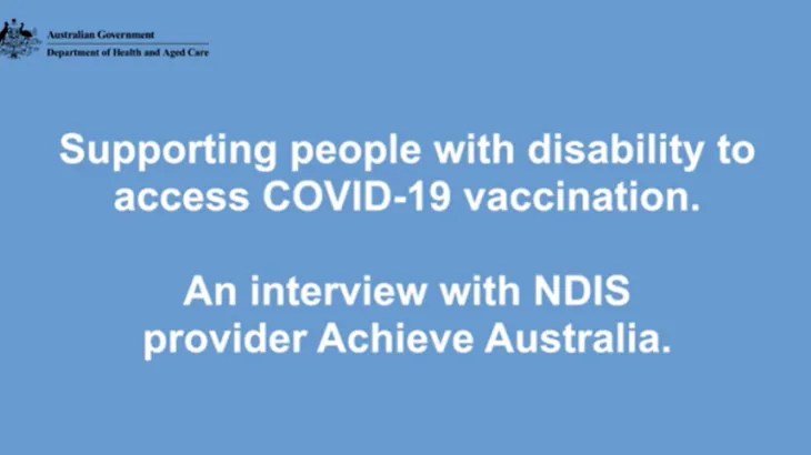 Supporting people with disability to access COVID-19 vaccination – for disability support providers