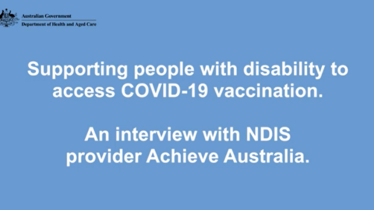 Supporting people with disability to access COVID-19 vaccination – for disability support providers