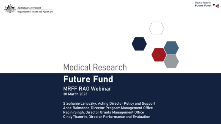 Medical Research Future Fund Research Administration Officer webinar – 30 March 2023