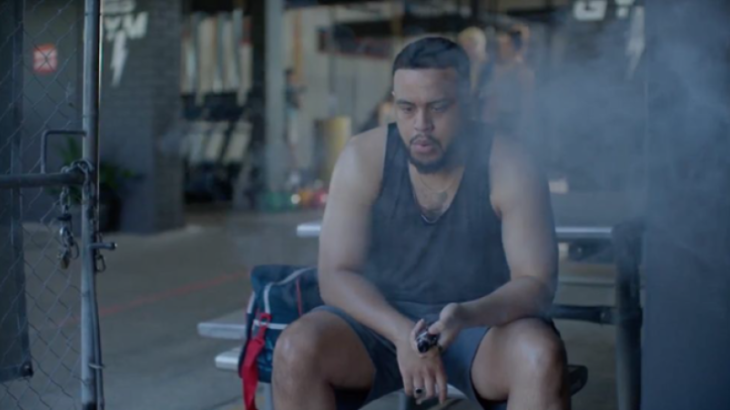 Man vaping