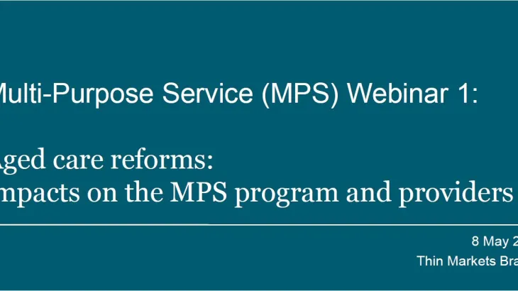 Aged care reforms MSP webinar thumbnail