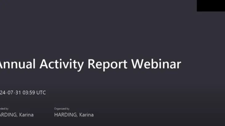 Screen capture from the webinar on MPS Annual Activity Report (AAR) guidance for providers