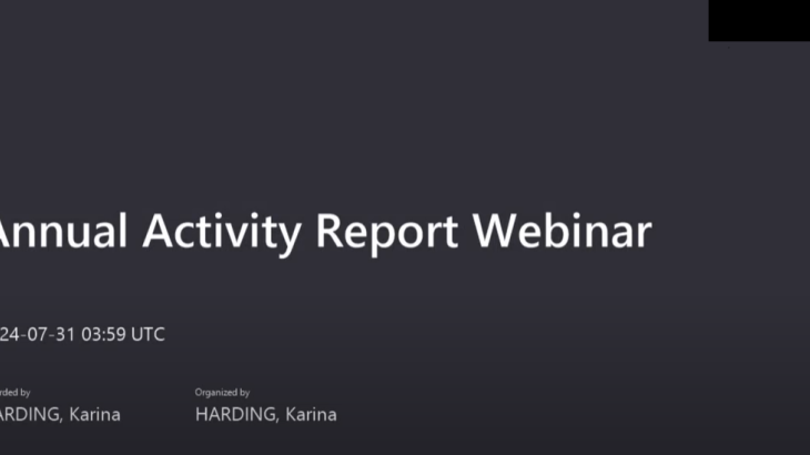 Screen capture from the webinar on MPS Annual Activity Report (AAR) guidance for providers