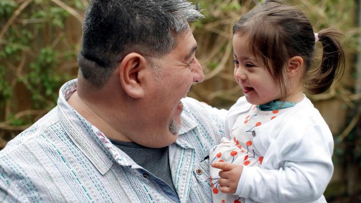 Photo of a Father with his daughter