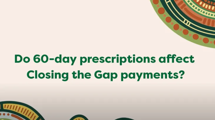 Do 60-day prescriptions affect Closing the Gap program co-payments? 