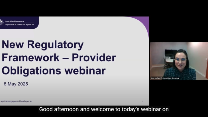 New Regulatory Framework – Provider Obligations webinar – video