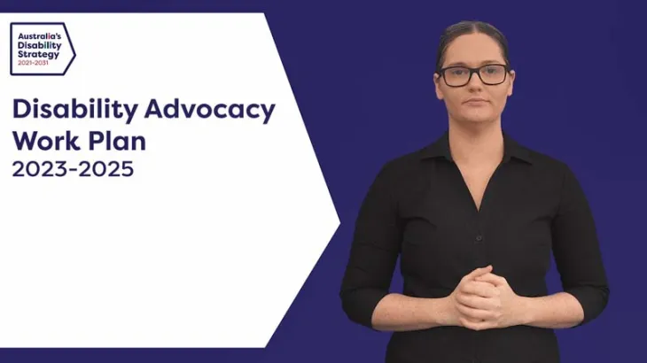 Disability Advocacy Work Plan 2023–2025 – Auslan