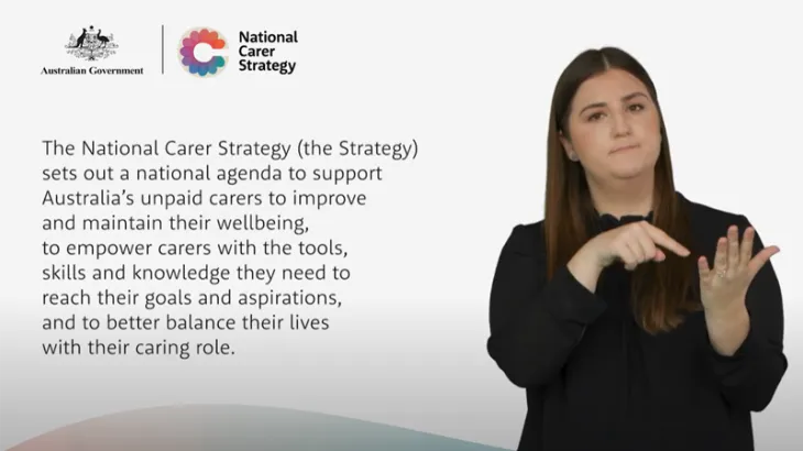  National Carer Strategy highlights – Auslan