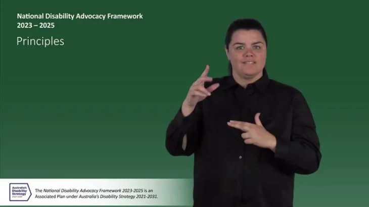 National Disability Advocacy Framework 2023–2025 – Auslan