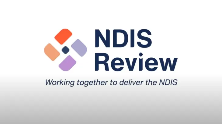 Text on screen - NDIS Review, Working together to deliver the NDIS