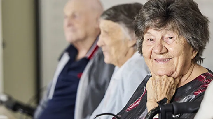 aged care residents playing bingo
