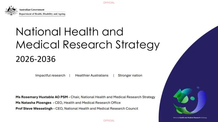 National Health and Medical Research Strategy 2026-2036 cover page
