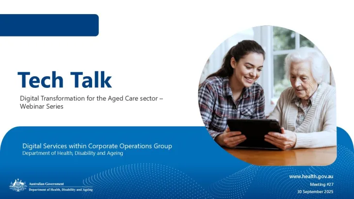 Cover image of the Tech talk presentation slide