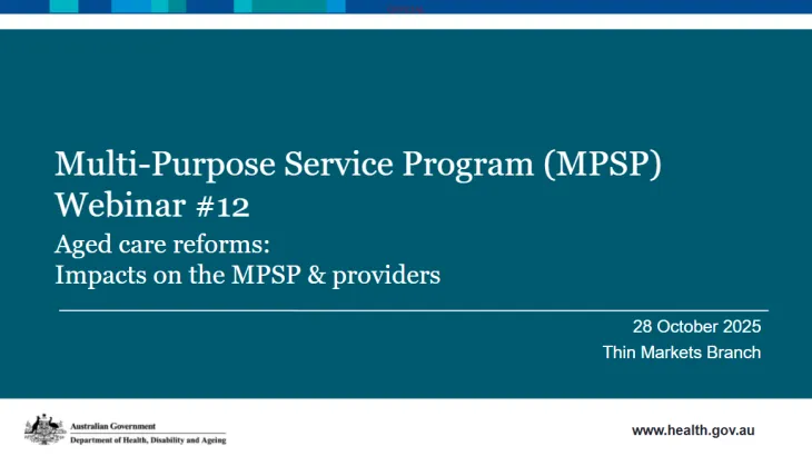 Cover page of the MPSP Reforms Webinar slides #12
