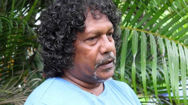 Ernest Brimm, a Tjapukai man, talking about bowel cancer.