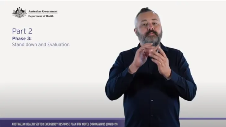 COVID-19 Emergency Response Plan for People with Disabilities – Evaluating the response – Auslan