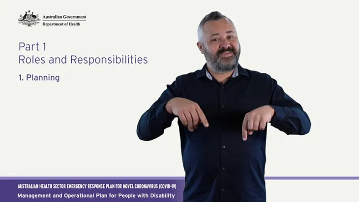 COVID-19 Emergency Response Plan for People with Disabilities – Explaining the plan – Auslan