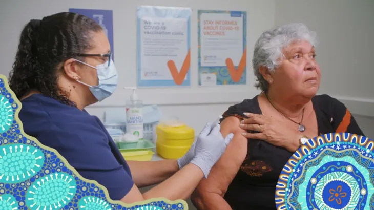 COVID-19 vaccination – Video – Aunty Eslyn gets vaccinated