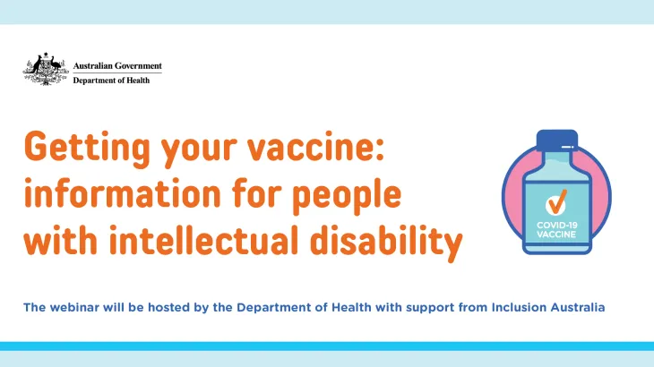 Getting your COVID-19 vaccine – information for people with intellectual disability cover image