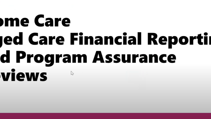 Home Care Packages Program - changes to Financial Reporting requirements 