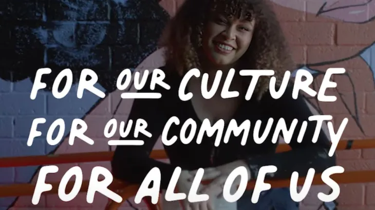 For all of us (15 second video featuring street artist and traditional artist)