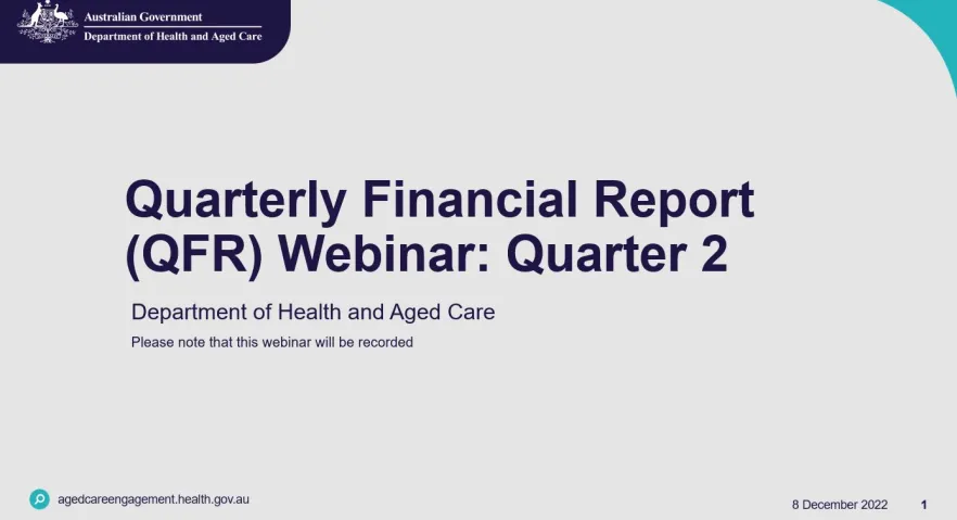 QFR update and QA webinar video