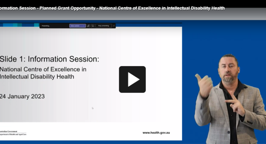 National Centre of Excellence in Intellectual Disability Health – information session