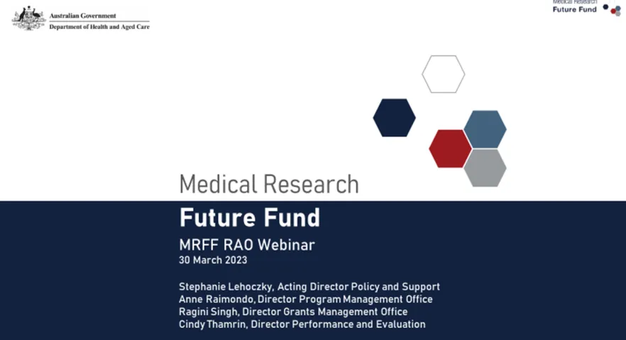 Medical Research Future Fund Research Administration Officer webinar – 30 March 2023