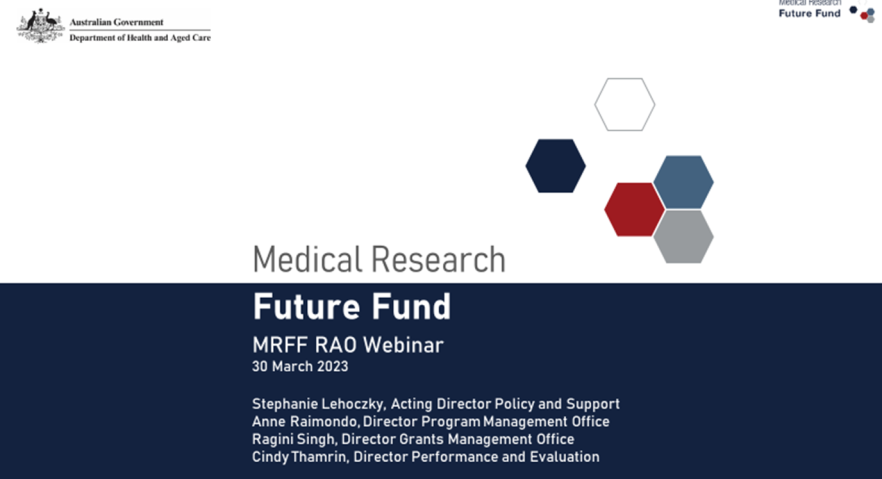 Medical Research Future Fund Research Administration Officer webinar – 30 March 2023
