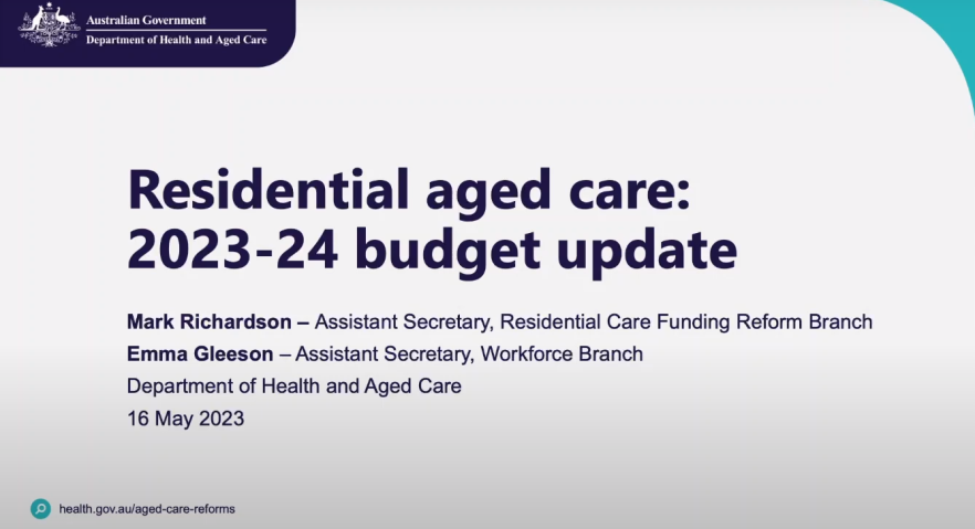 Residential aged care funding – Budget update