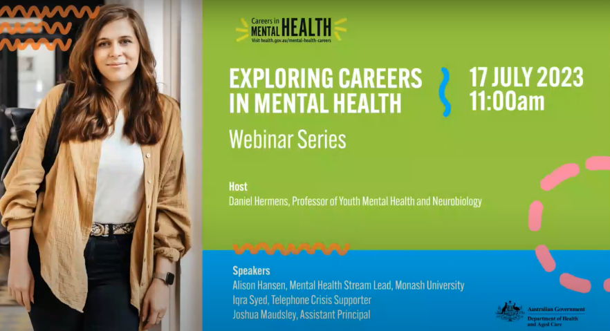 Careers in mental health – Webinar 2 recording – 17 July 2023