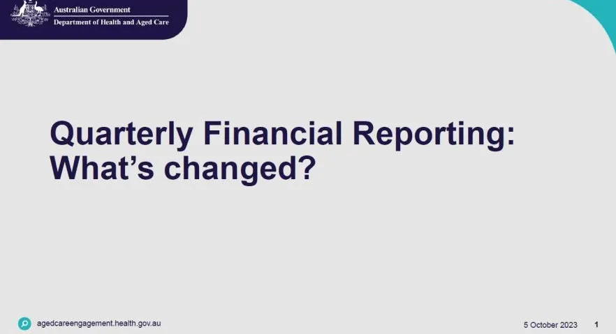 Quarterly Financial Report – what’s changed