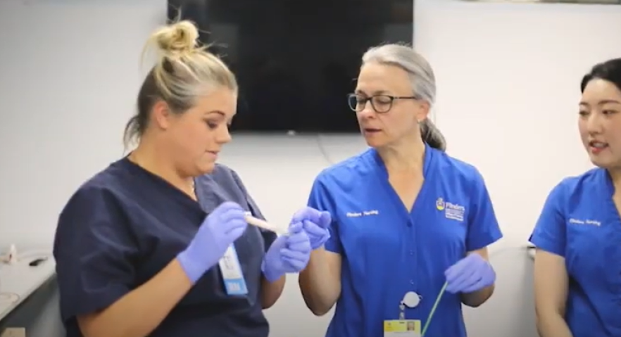 Screenshot of Aged Care Nursing Clinical Placements Program – Flinders University video