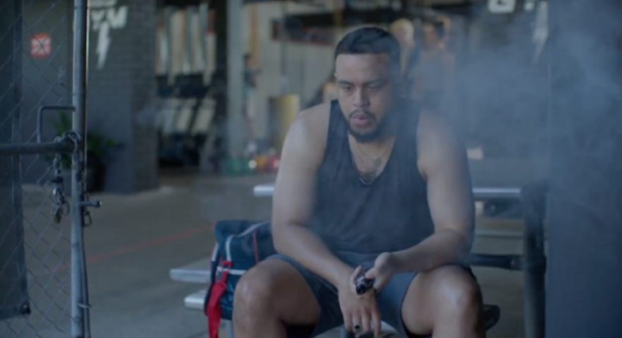 Man vaping