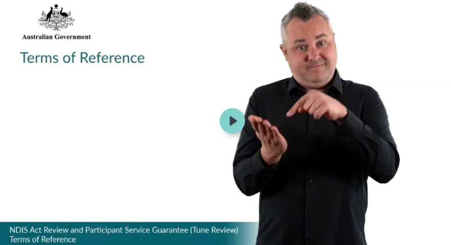 NDIS Act Review Terms of Reference Video