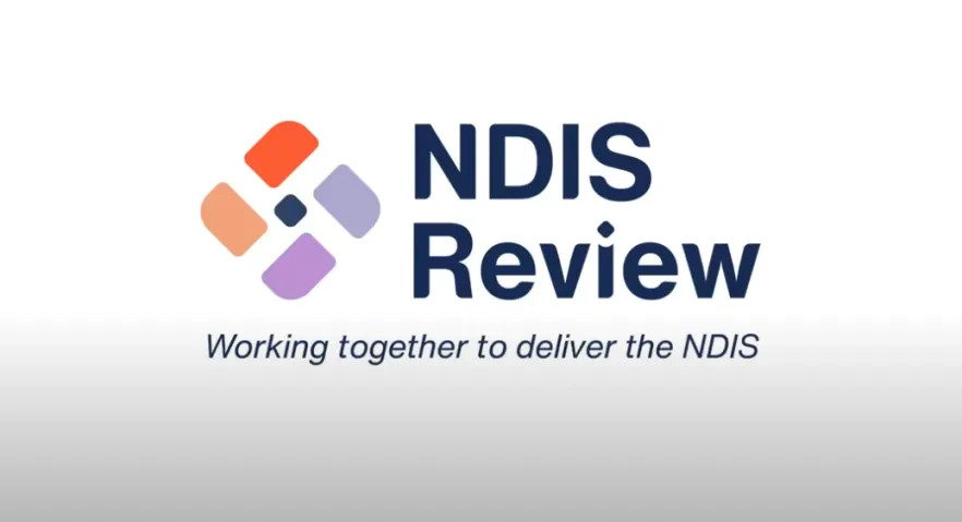 Text on screen - NDIS Review, Working together to deliver the NDIS
