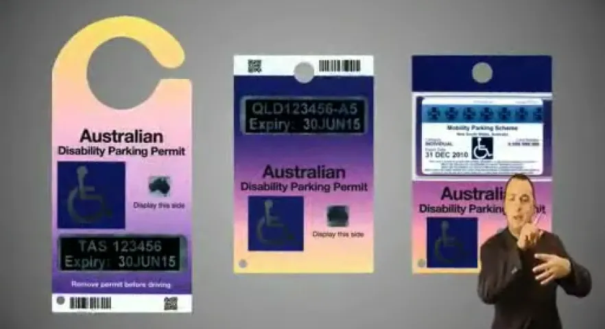 The Australian Disability Parking Scheme video frame