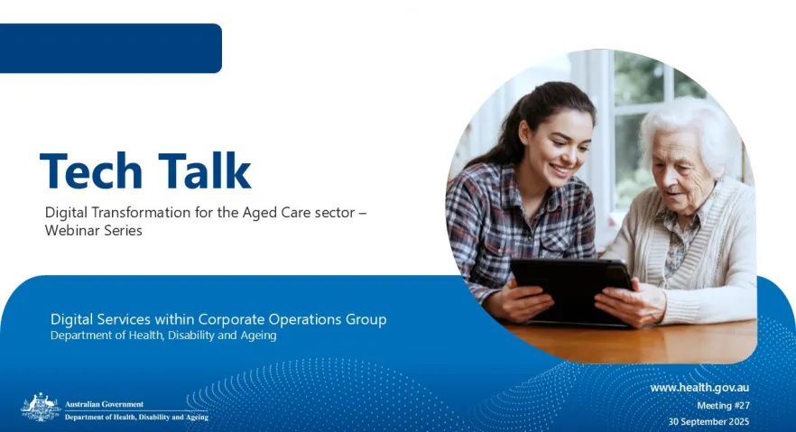 Cover image of the Tech talk presentation slide
