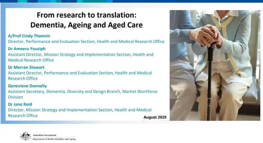 From research to translation – Dementia, Ageing and Aged Mission cover image