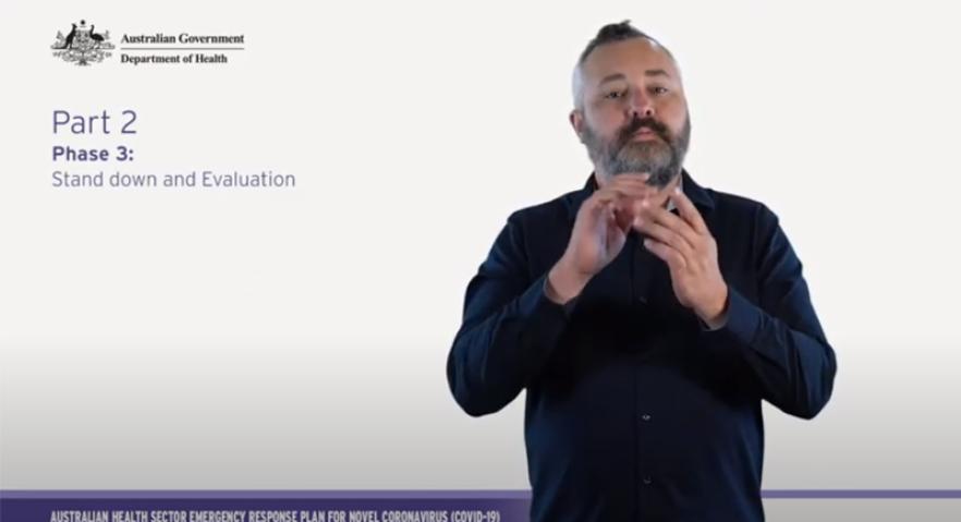 COVID-19 Emergency Response Plan for People with Disabilities – Evaluating the response – Auslan