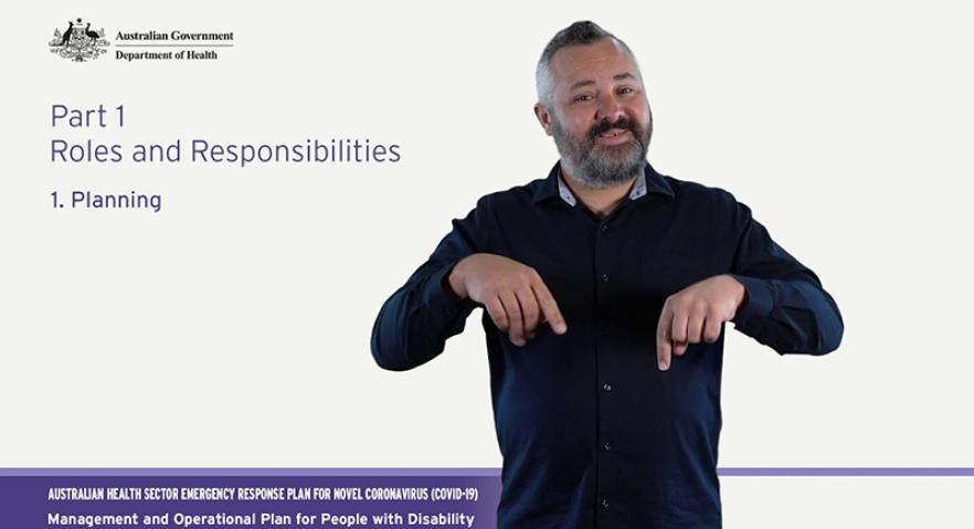 COVID-19 Emergency Response Plan for People with Disabilities – Explaining the plan – Auslan