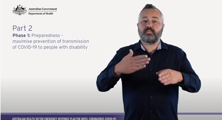 COVID-19 Emergency Response Plan for People with Disabilities – Preventing the spread – Auslan