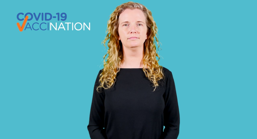 COVID-19 vaccination Auslan video screenshot