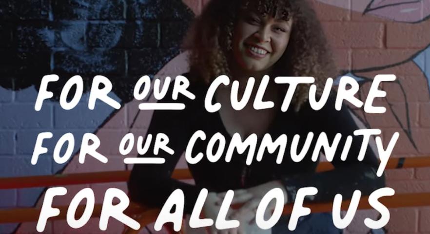 For all of us (15 second video featuring street artist and traditional artist)