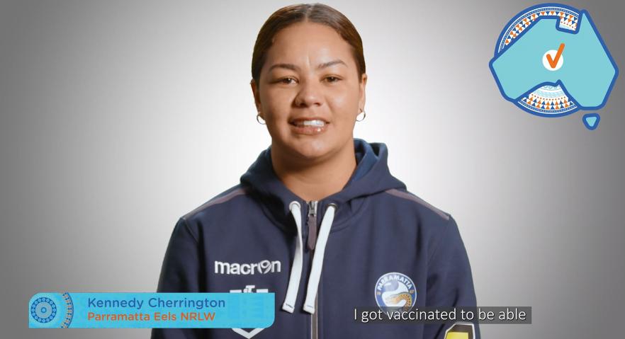 COVID-19 vaccination – Video – NRL legend Kennedy Cherrington talks about why she got her COVID-19 vaccine
