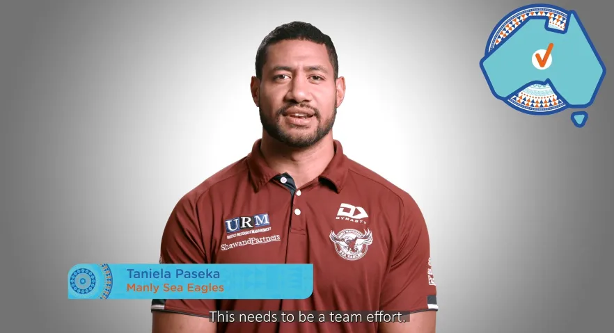 COVID-19 vaccination – Video – NRL legend Taniela Paseka talks about why he got his COVID-19 vaccine