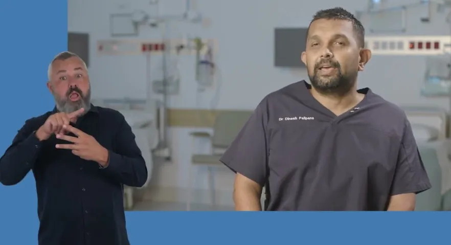 Auslan translations of Dr Dinesh Palipani