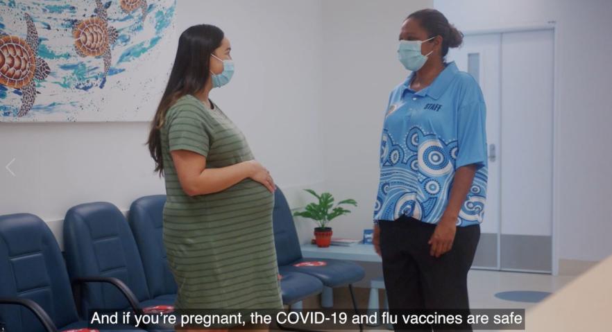 OVID-19 vaccination – Video – Nurse Natasha explains the benefit of the COVID-19 and flu vaccinations for pregnant women