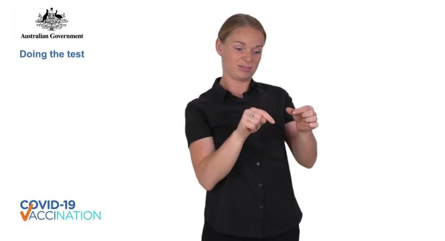 How to do a rapid antigen test from your nose – in Auslan