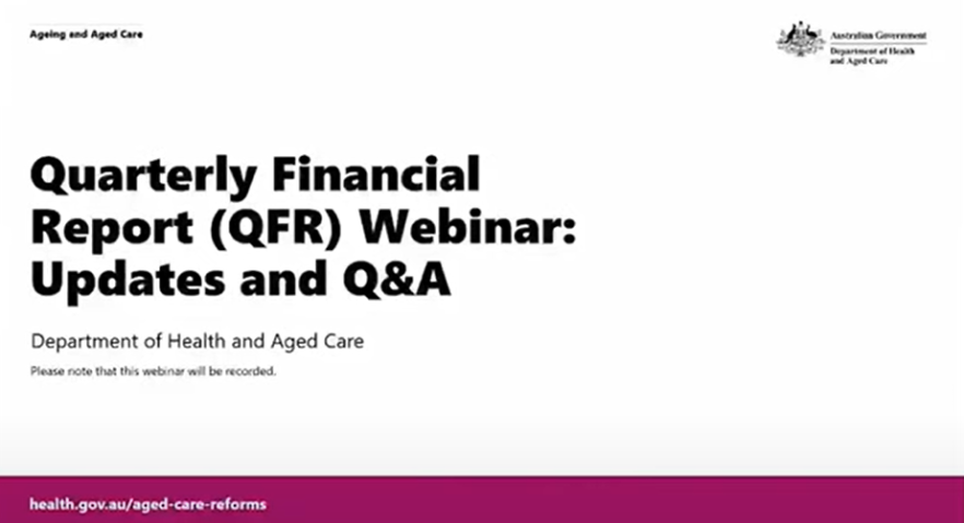 Quarterly Financial Report Webinar: Updates and Q&A